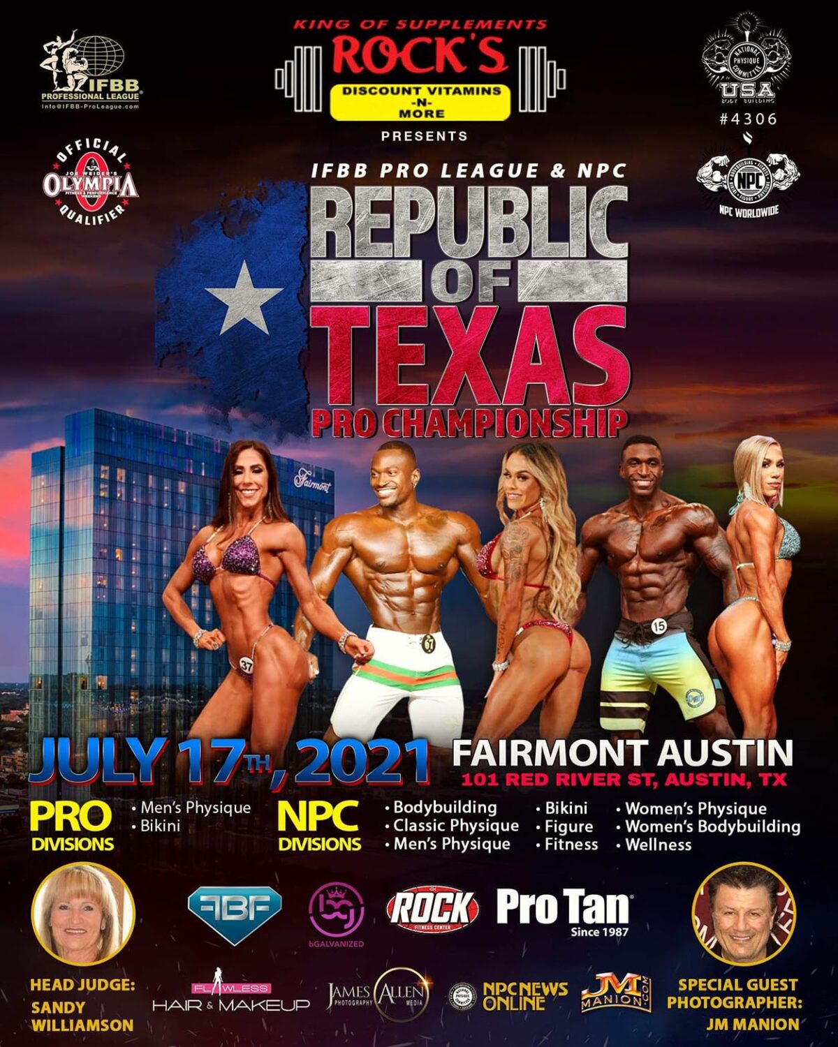 2021 IFBB Pro League/NPC Republic Of Texas Championships NPC USA Texas