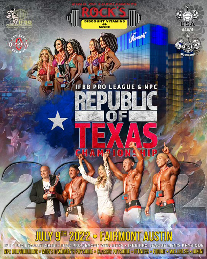 2022 IFBB Pro League/NPC Republic Of Texas Championships NPC USA Texas